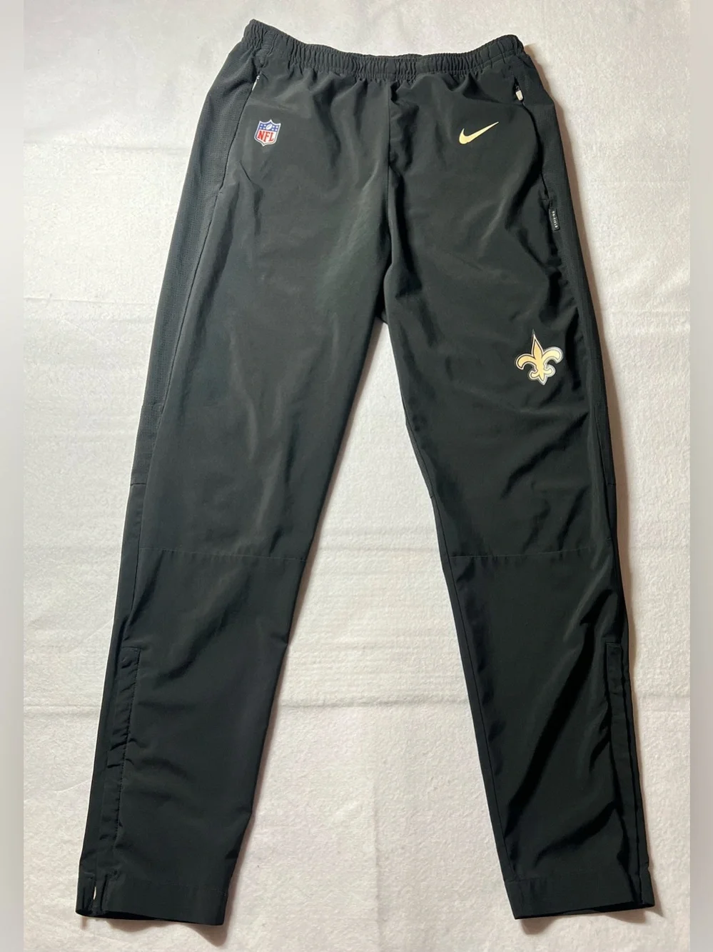 Nike New Orleans Saints NFL Men's Sideline Dri-FIT Training Pants, Black, Medium
